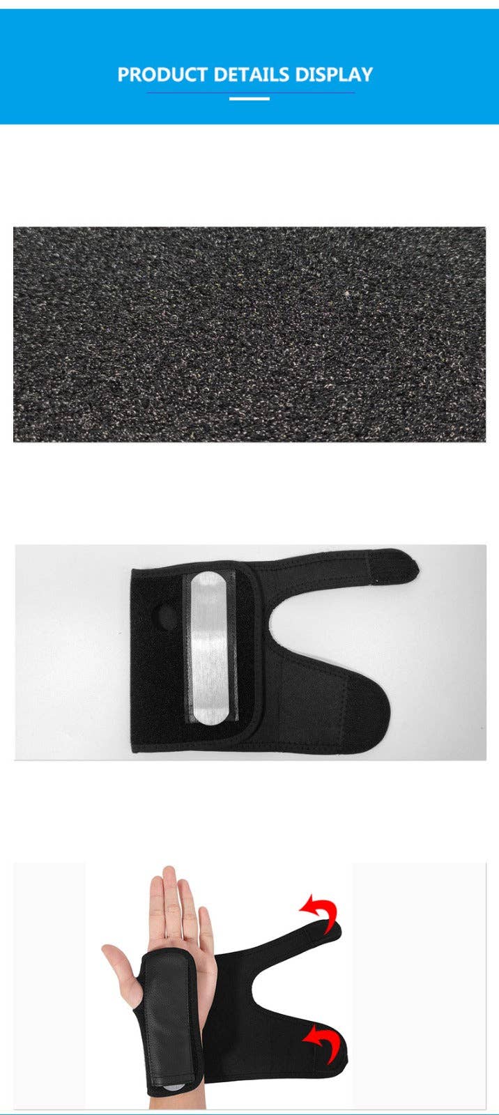 VIGOR - Vente Appareil massant pour les mains/pieds - Support imperméable à compression réglable pour la main et le pouce, poignet B14