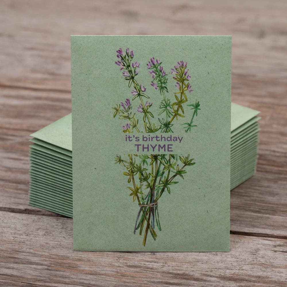 Bentley Seed Co. - Wholesale Birthday Card - It's Birthday Thyme - Thyme Seed Packets2