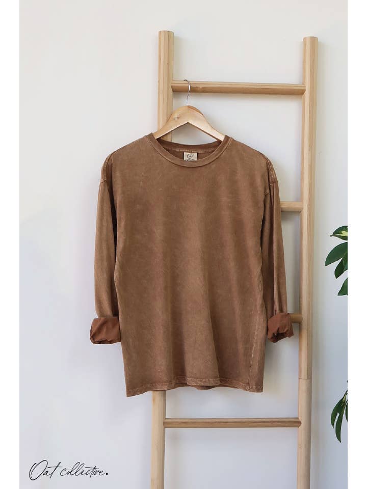 OAT COLLECTIVE - Wholesale T-Shirt - Women's - PREMIUM BASIC Mineral Washed Long Sleeve8