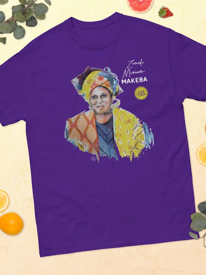 Miriam Makeba I Het essentiële uniseks T-shirt 100% katoen voor wholesale door UNITED SOULS
