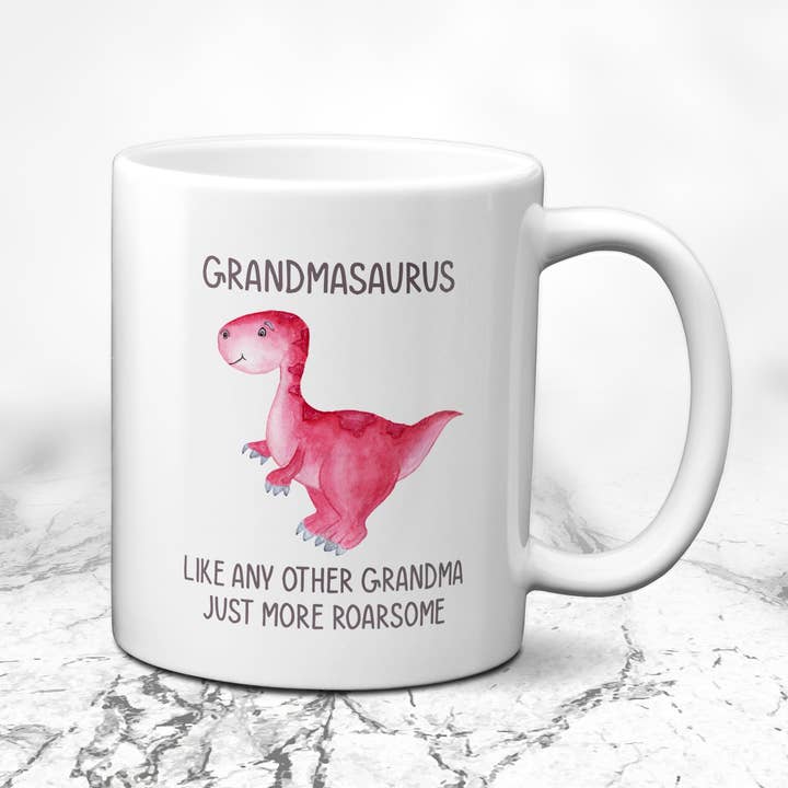 Grandmasaurus Dinosaur Grandma Mug for wholesale by EllieBeanPrints