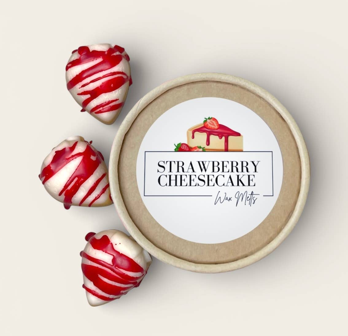 LostLove Art Co. - Wholesale Wax Melt - Wax Melts - Strawberry Cheesecake 2oz Jar Soy Wax Melts2