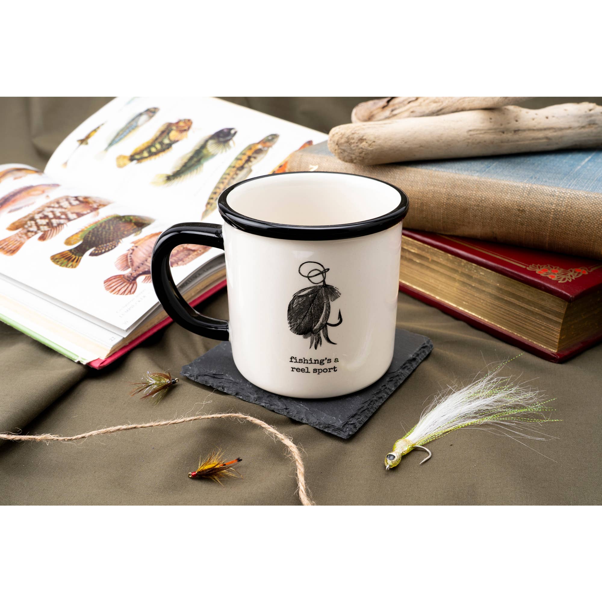 CGB Giftware - Wholesale Coffee mug - Reel Fly Fishing Co. 'Reel Sport' Stoneware Mug