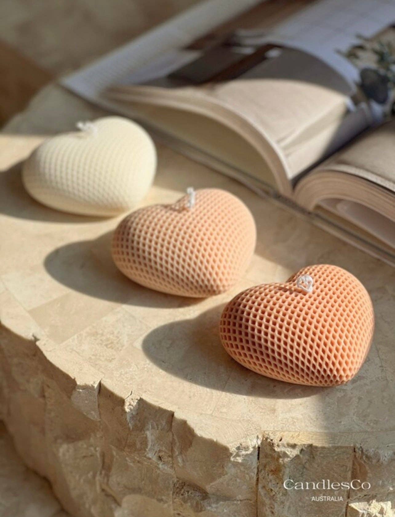 CandlesCo Australia - Vente Bougies originales - Bougie Cœur en Cire de Soja1