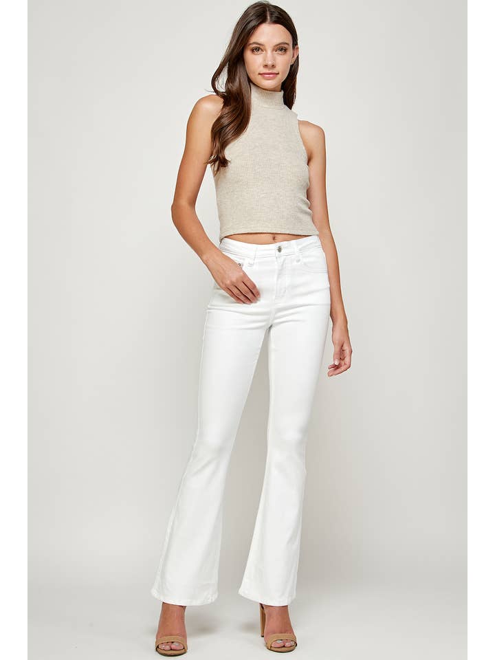 Branco I1320HF - Branco - Jeans Flare de Cintura Alta para venda a revendedores na Faire6