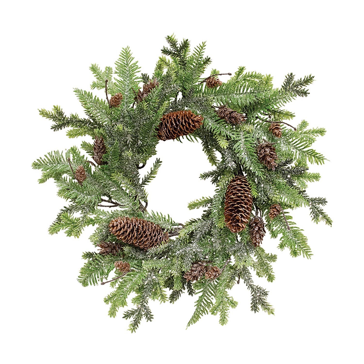 Col House Designs - Wholesale Wreath - Glittering Millwood Pine Wreath - 16"0