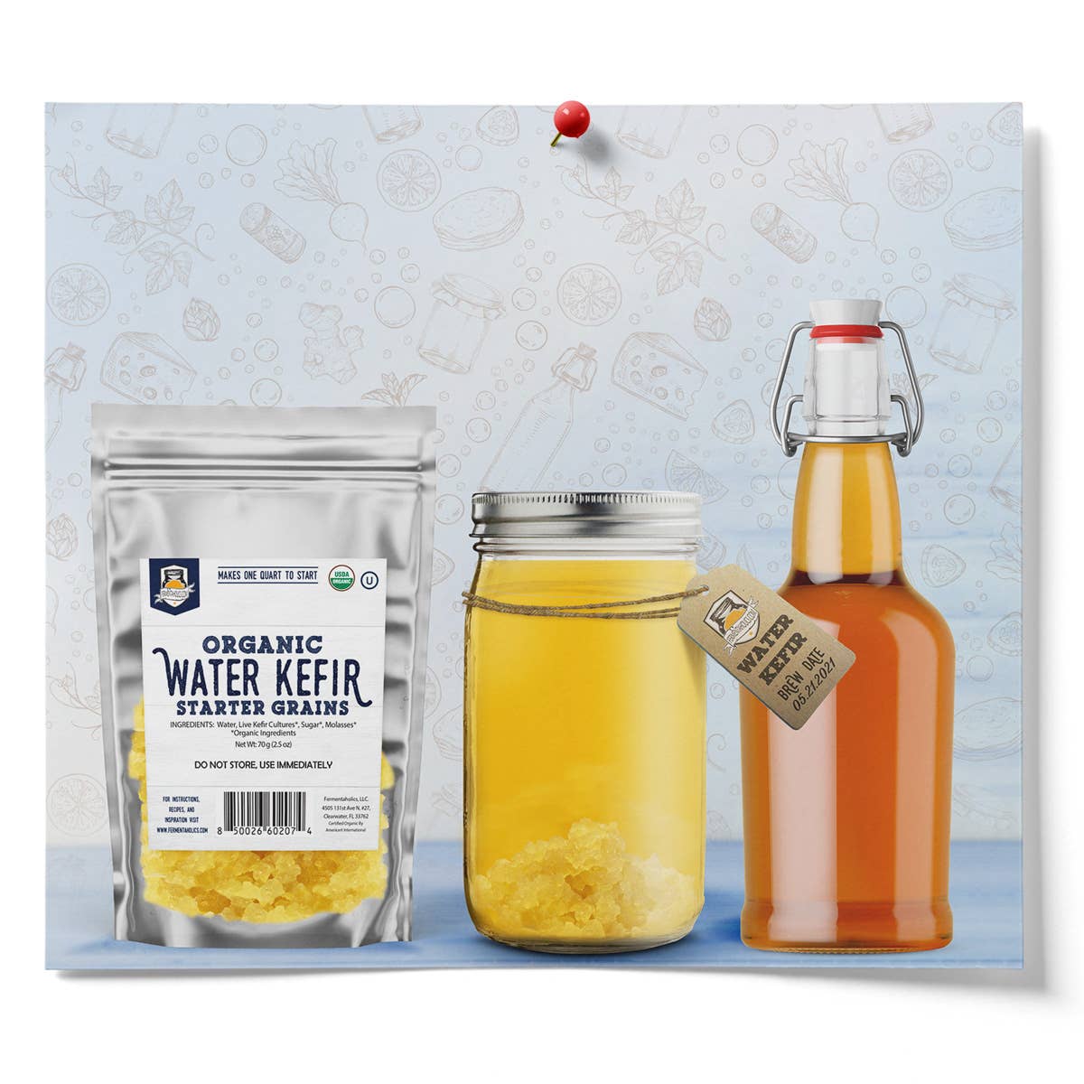 Fermentaholics - Vente Kit de fabrication de boisson - Kit de mise en bouteille kombucha avec bouchons à bascule6