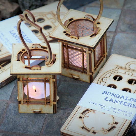 Craftsman Bungalow Luminaires. Lanterns give off warm light while hanging or on a table. for wholesale by One Man One Garage