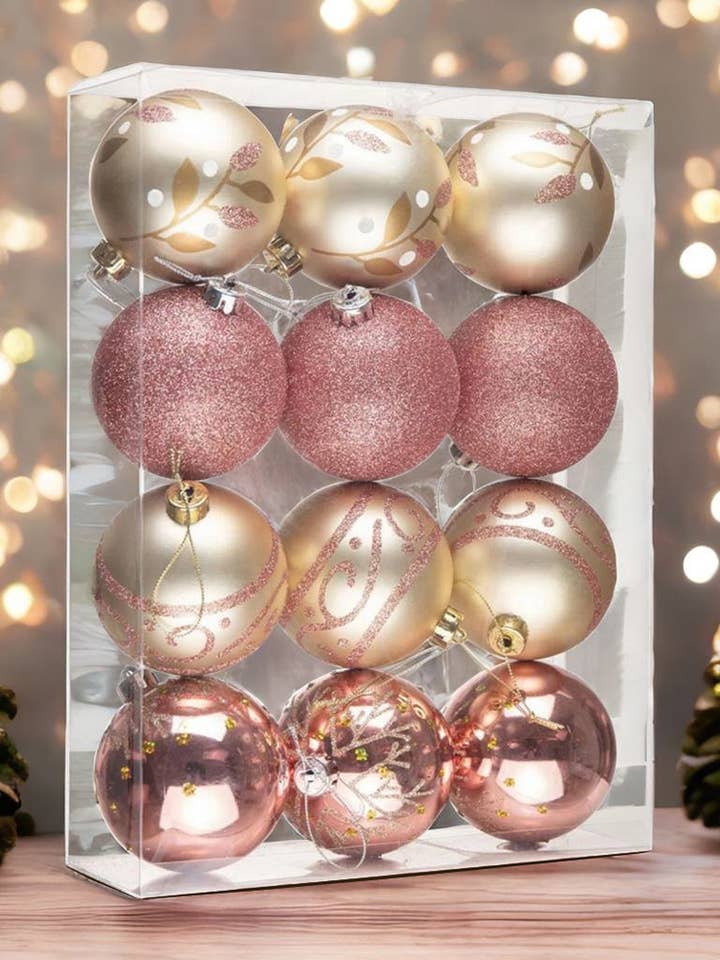 Glamorous and Cute Shiny Pink and Rose Gold Christmas Orname and other Purchase Wholesale shiny. Free Returns & Net 60 Terms on Faire trending on Faire.