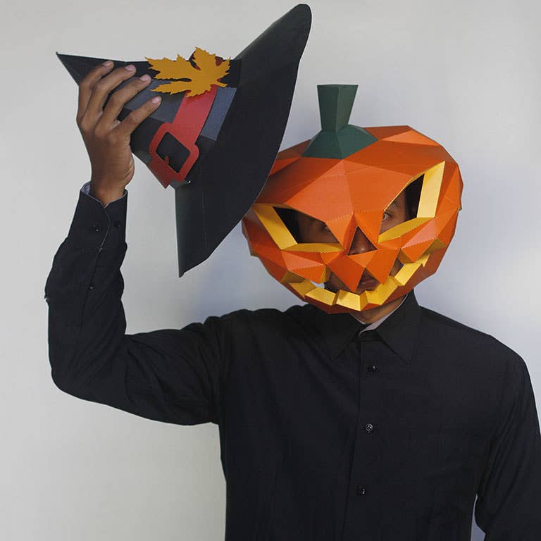 PAPERCRAFT WORLD - Wholesale DIY Craft Kit - 3D PaperCraft Pumpkin Origami Mask