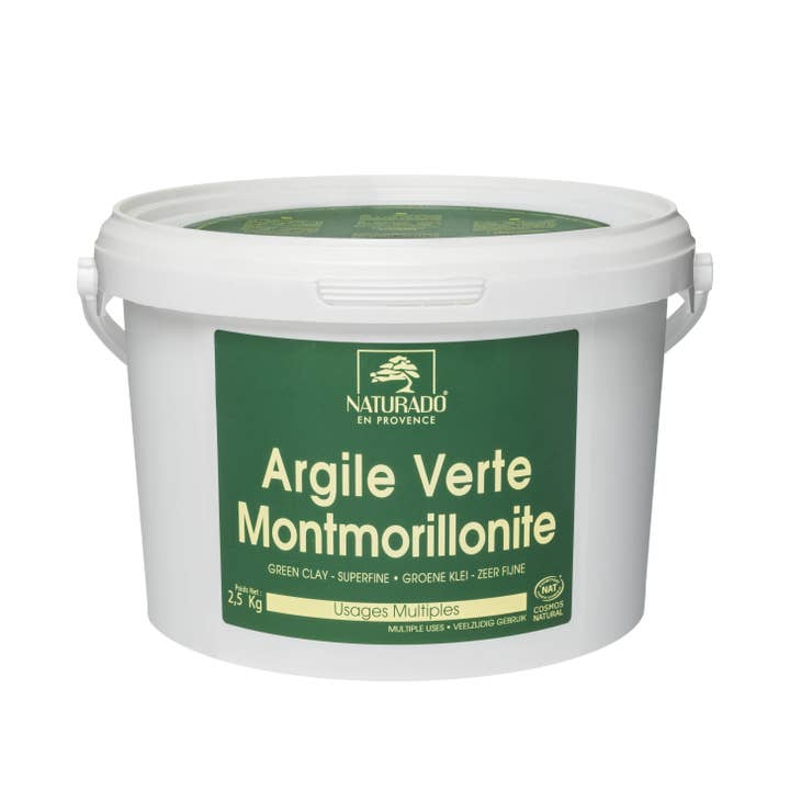 Arcilla Verde Natural Montmorillonita en Cubo de 2,5 kg para venta al por mayor de NATURADO EN PROVENCE