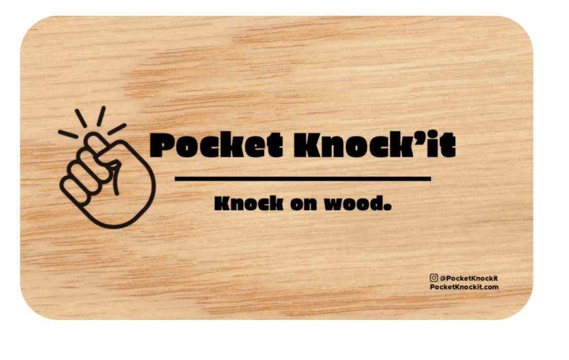 Pocket Knockit – wholesale Samlarobjekt mynt – Pocket Knock'it - ”Knock on Wood” för lycka till gåva6
