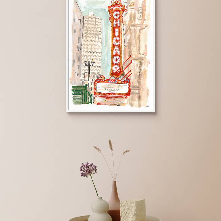 Rachel Reynolds Art - Wholesale Art Print - Chicago Theater Art Print1