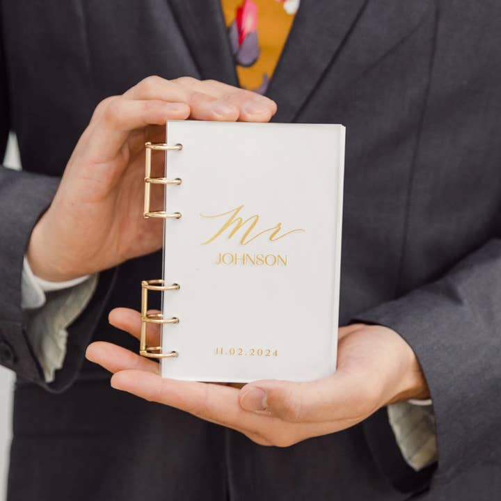 Weddingstar Inc. – wholesale Notebook – Clear Acrylic Vow Pocket Notebook - Mr2