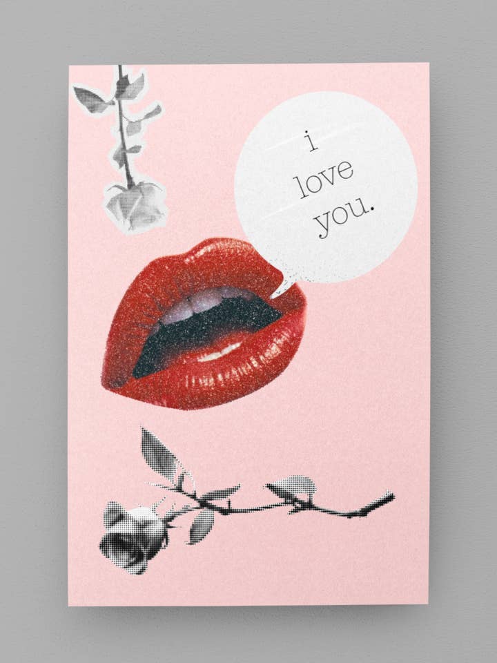 Love Rose Blank Note Card - 5 x 7 with Envelope for wholesale by Golly Gee Press
