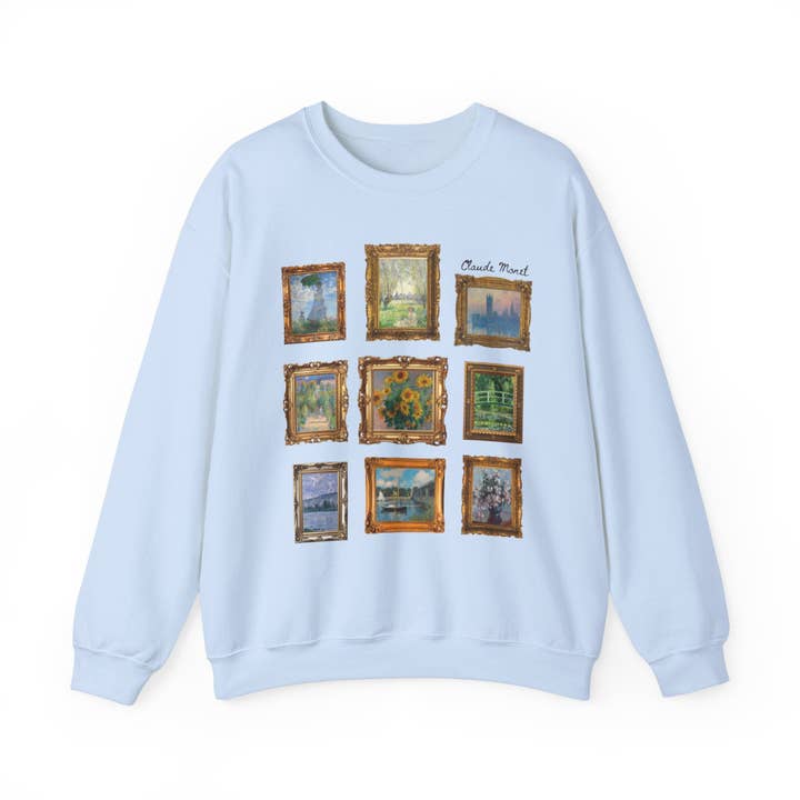 Opal and June - Wholesale Graphic Sweatshirt - Women's - Claude Monet Sweatshirt: Framed Famous Paintings Art History9