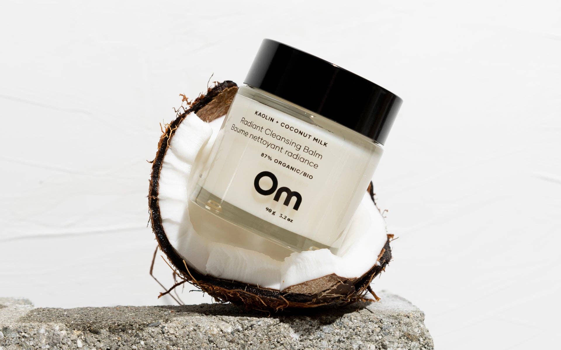 Om Organics Skincare - Vente Nettoyants pour le visage - Baume nettoyant éclatant au lait de coco Mini Kaolin +3