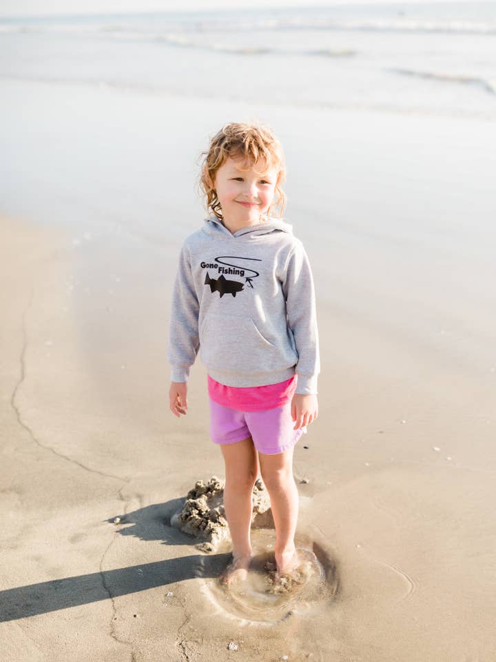 Outdoorable Apparel - Vente Sweat à capuche – enfant - Sweat à capuche gris lourd1