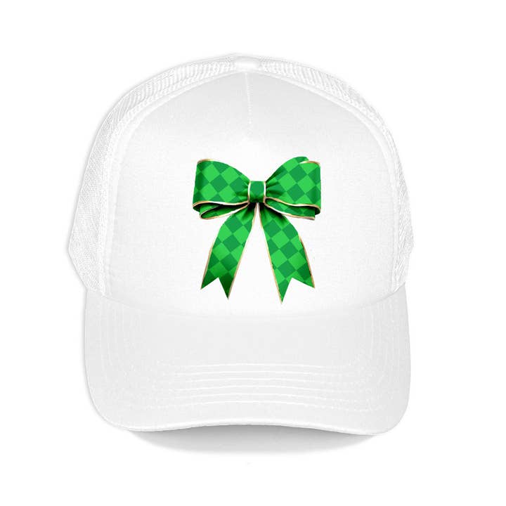 Viv&Lou - Wholesale Trucker hat – Women’s - Green Diamond Bow Trucker Hat1