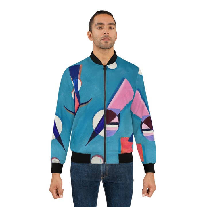 Arrangement J Men's Bomber Jacket for wholesale by See Joy Creative