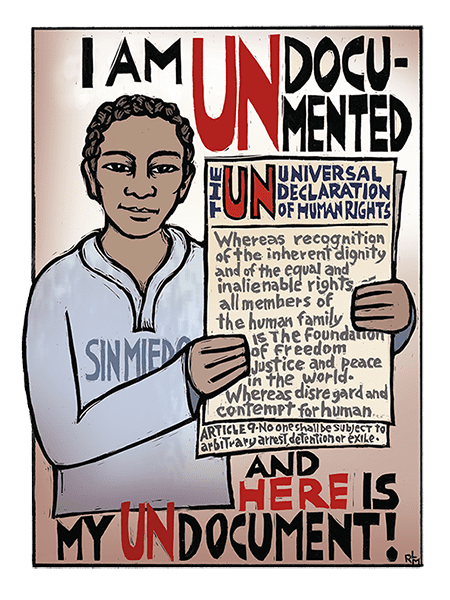 Ricardo Levins Morales Art Studio - Wholesale Poster - Immigration Stories 6-Poster Pack2