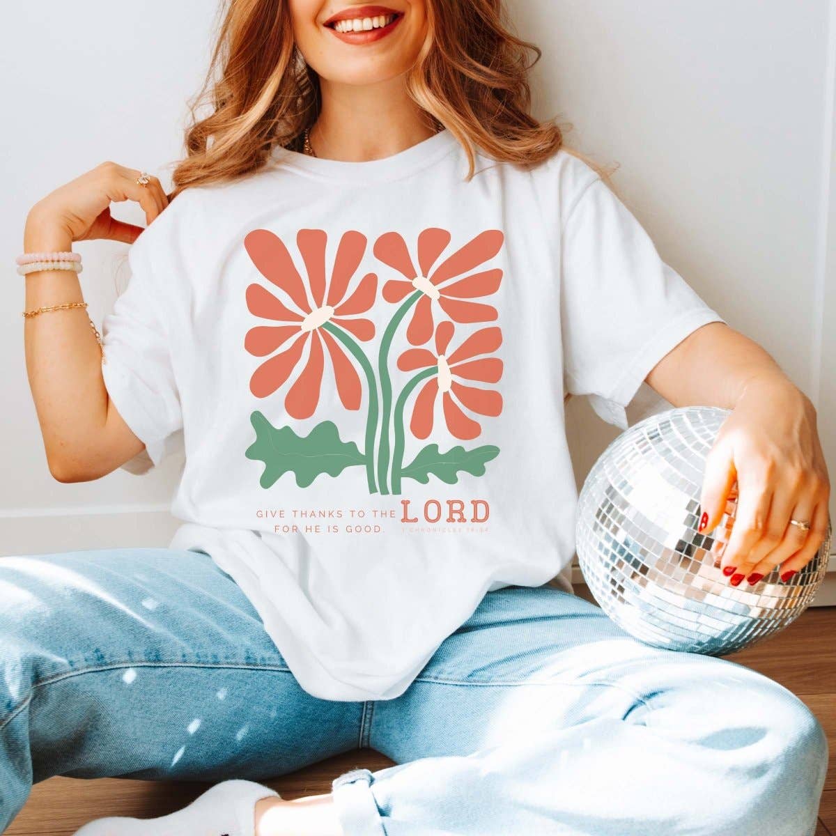 Limeberry Designs – T-shirt gráfica - Mulher por atacado – Agradeça à T-shirt Lord Comfort Color0