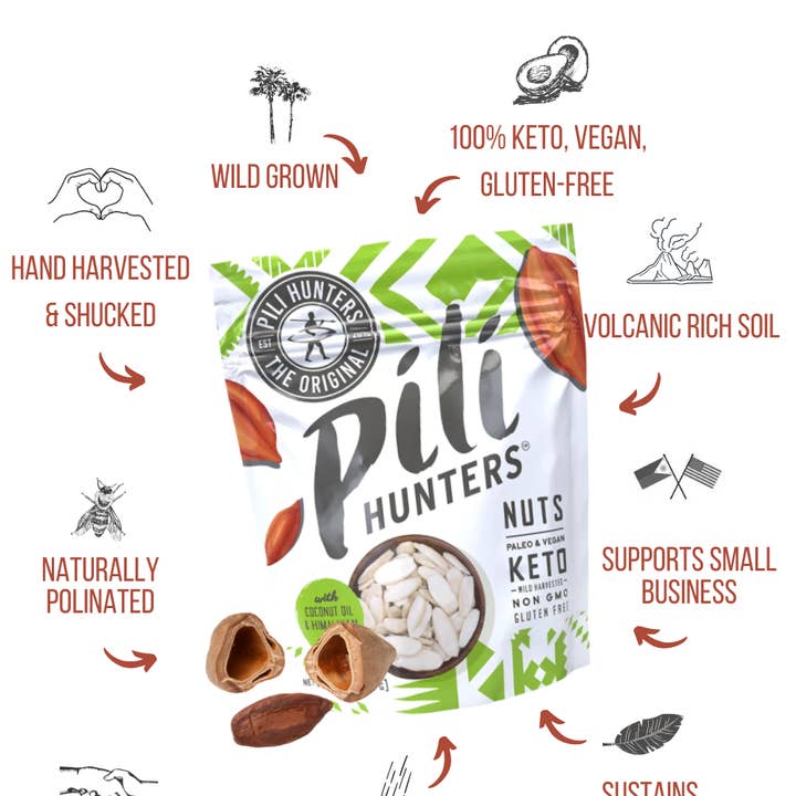 Pili Hunters - Wholesale Nuts - Pili Hunters Pink Himalayan Salt Pili Nuts (5oz)3