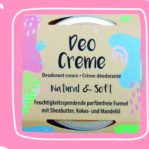 Deo Creme Natural & Soft - parfumfri deodorant for engroshandel hos BadeFee