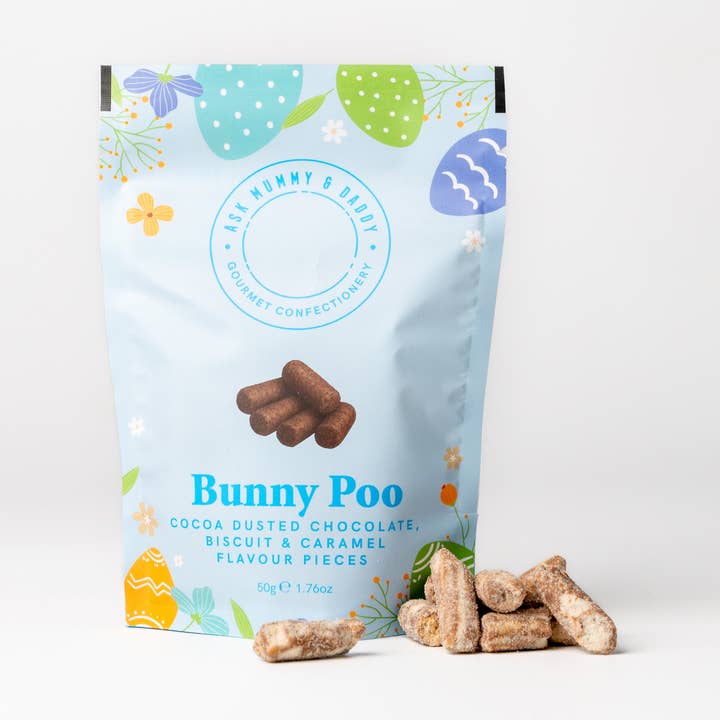 Bunny Poo - Salted Caramel Chocolate Nibbles for wholesale by Ask Mummy & Daddy