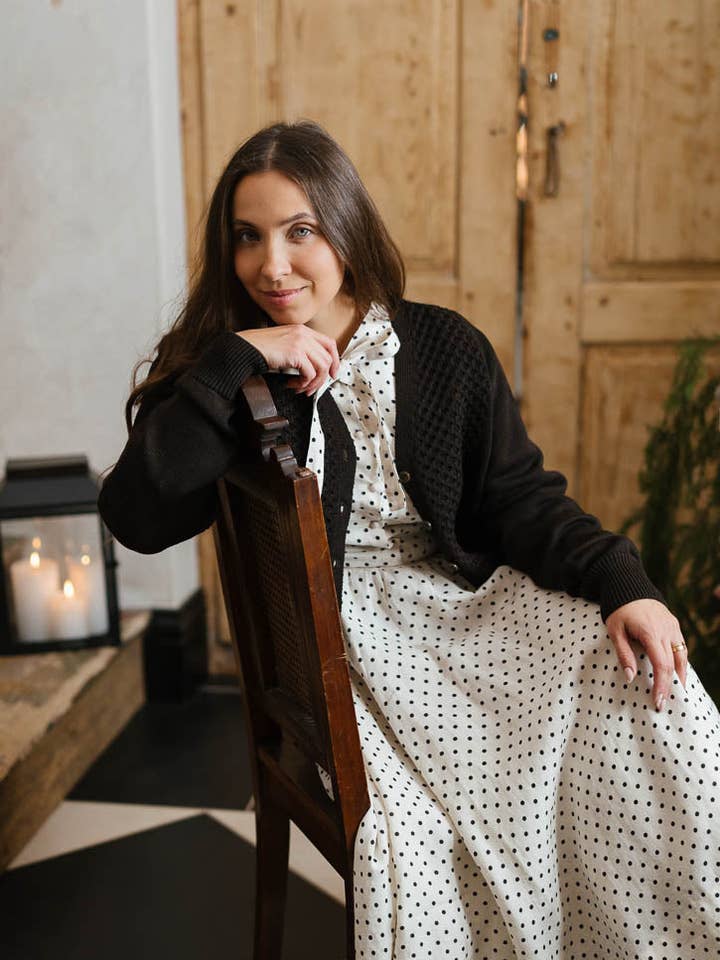 Elaine – Cardigan en laine mérinos pour la vente par Son de Flor