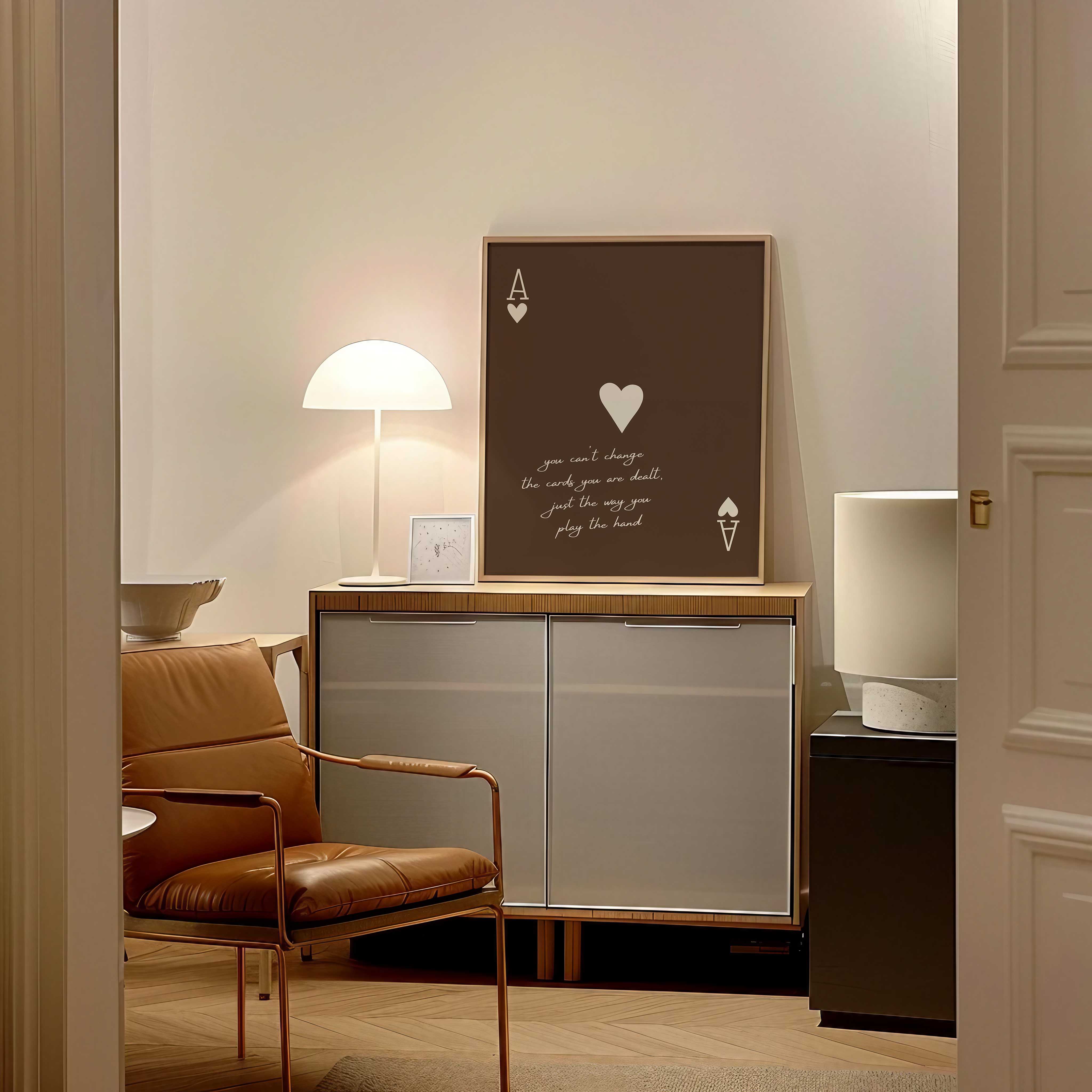 D'LUXE PRINTS - Wholesale Poster - The Cards You Are Dealt Print Brown/Gold12