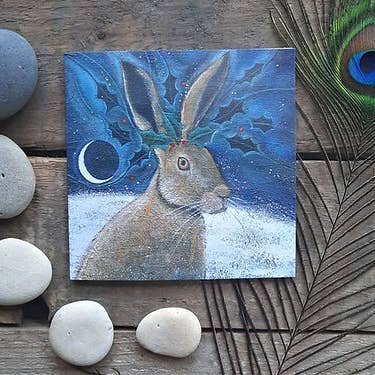 Hannah Willow Art – Großhandel Saisongrußkarte – Grußkarte für den Winterkönig