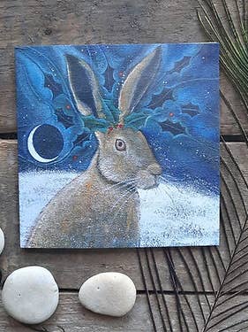 Carte de vœux Winter King pour la vente par Hannah Willow Art