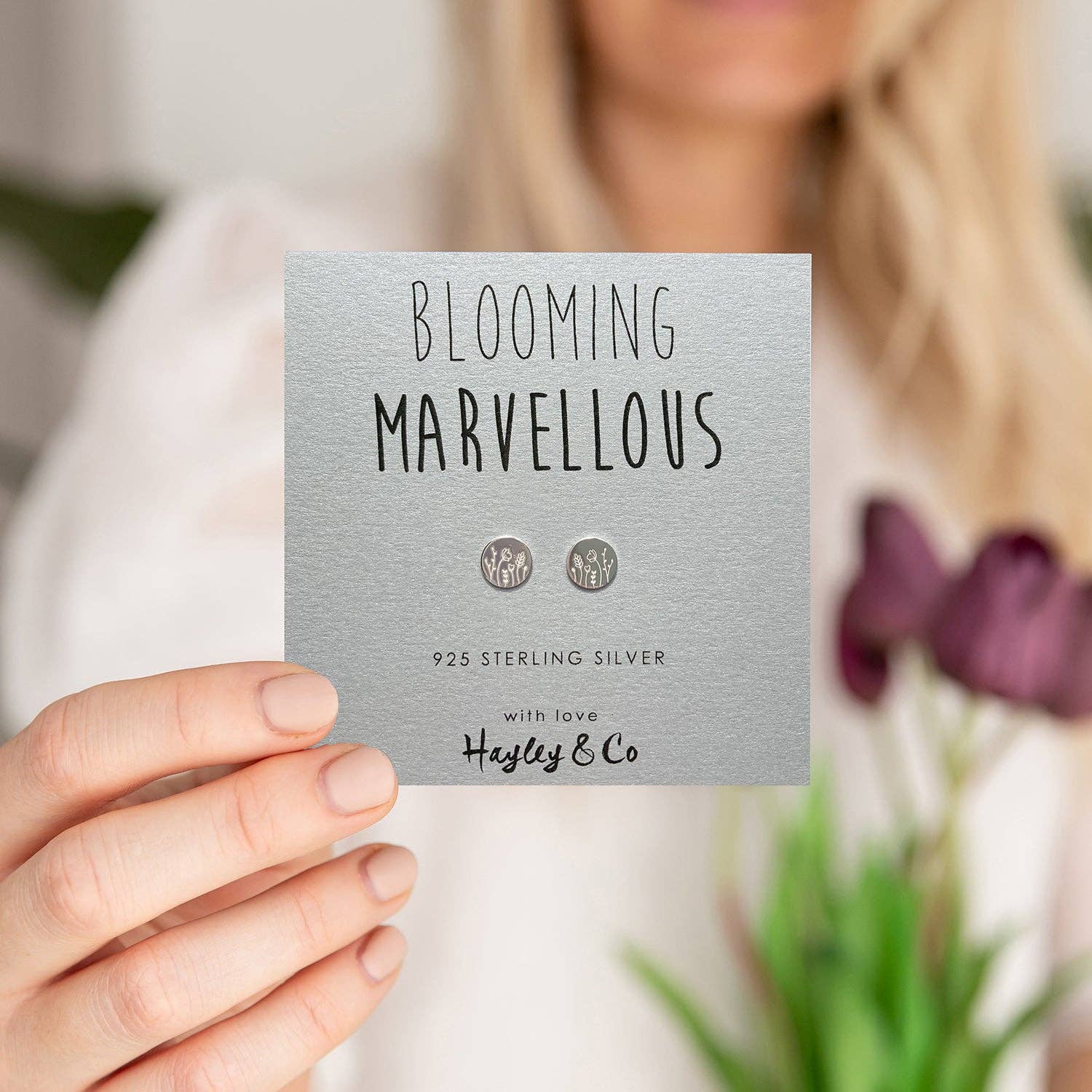 Hayley & Co - Wholesale Stud/Post Earrings - Wildflower Sterling Silver Earrings 3