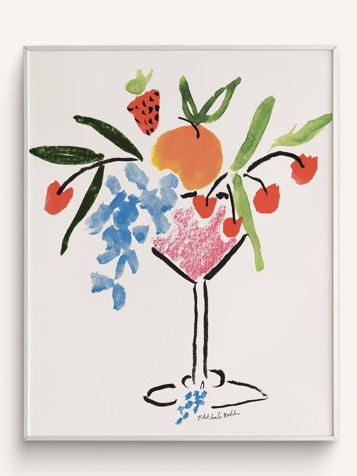 "Abundance Martini" Art Print for wholesale by Phthalo Ruth