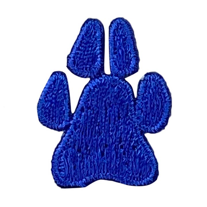 1" Zampa Reale Blu Ricamata, Toppa Termoadesiva per la vendita all'ingrosso da parte di Wholesale Applique