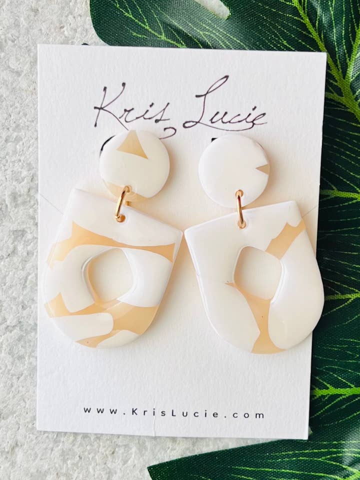 White Ivory Earrings for wholesale by Kris Lucie