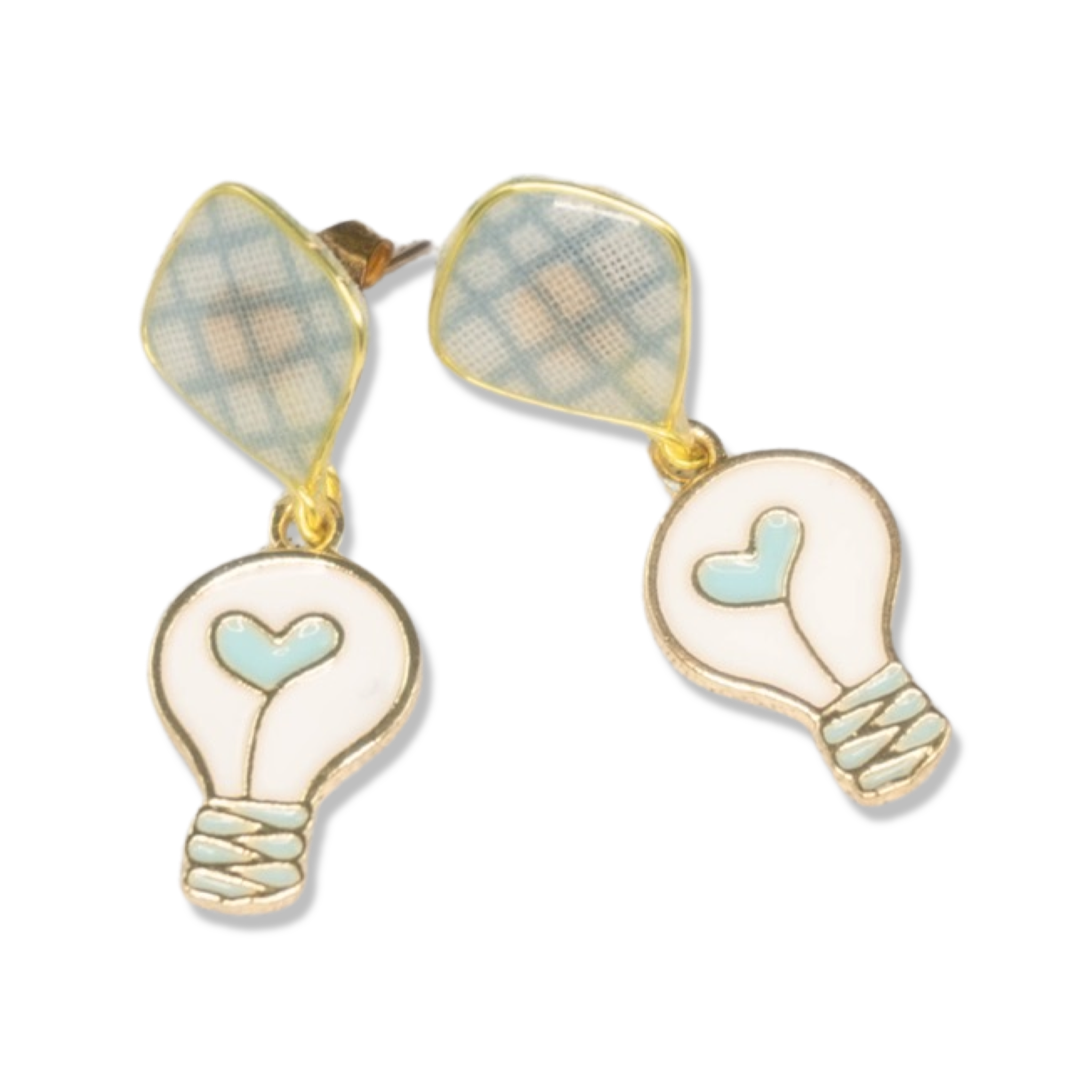 Perennial Peaces - Wholesale Dangle Earrings - Lightbulb Charm Textile Earrings3