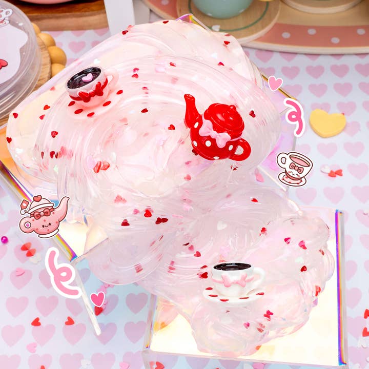 Kawaii Slime Company - Wholesale Putty/Slime - Kids - You're a Cute Tea Clear Signature Dome™ Slime (4pcs/case)5