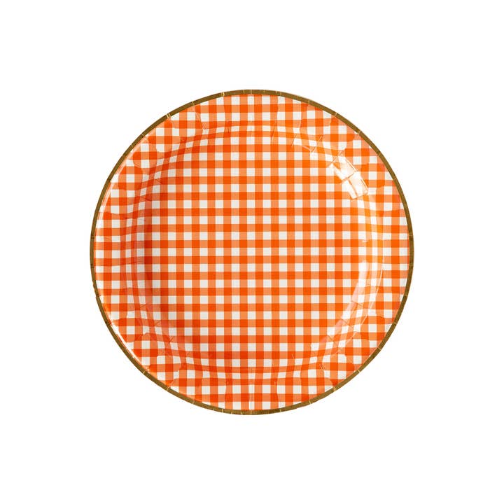 My Mind’s Eye – Engroshandel Engangstallerken – THP929 - Høst Orange Zefyr Check 11 „Plade