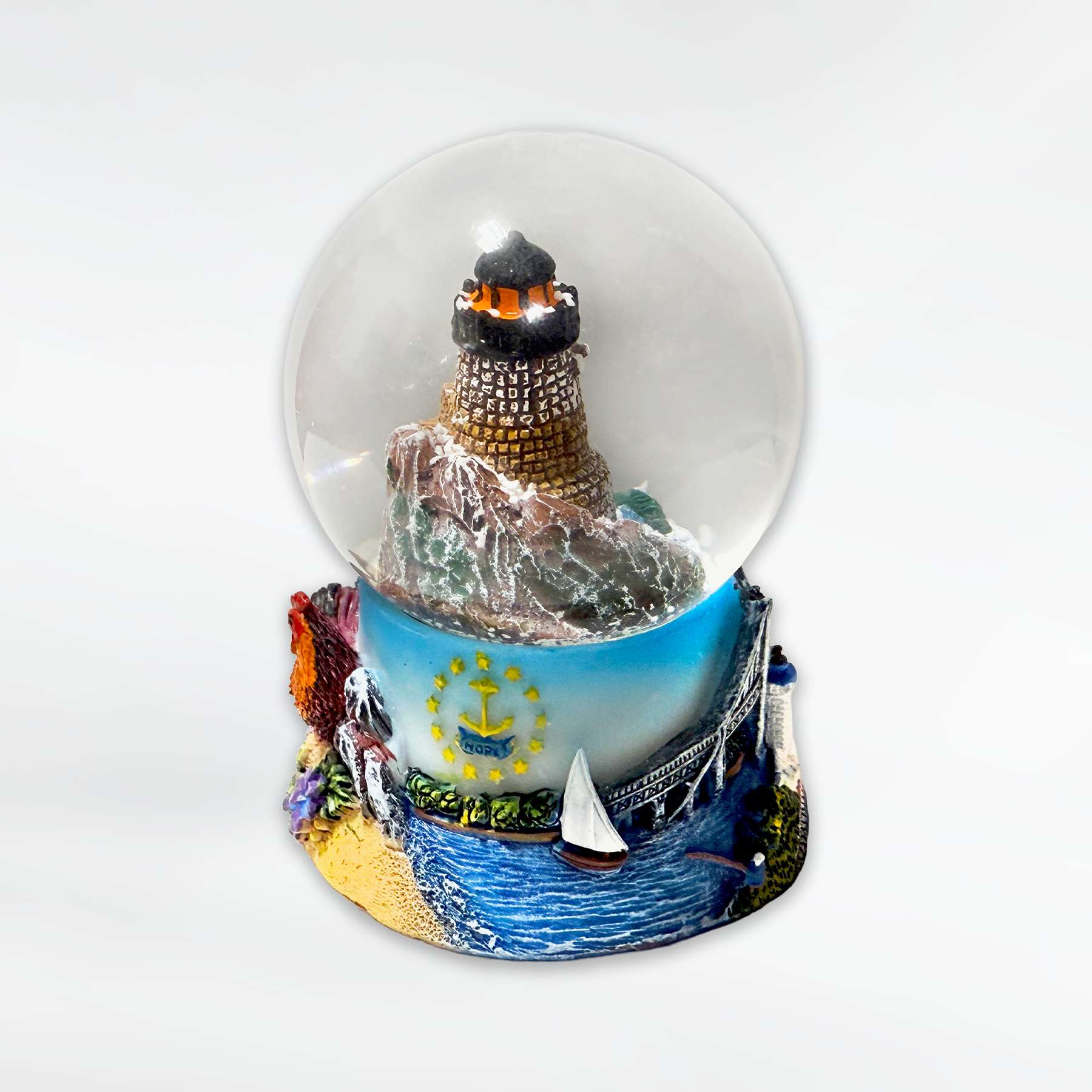 Commonwealth Souvenirs - Wholesale Snow Globe - Rhode Island Lighthouse Snow Globe 45mm2