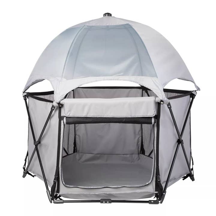 GOOPAWS Pet Products Six Panel Portable Dog Pen, Grey, 50'' for wholesale by Jespet