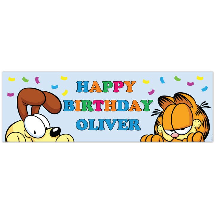 Cumpleaños de Garfield - Adhesivo de Pared con Nombre Personalizado de Garfield y Odie para venta al por mayor de Themed