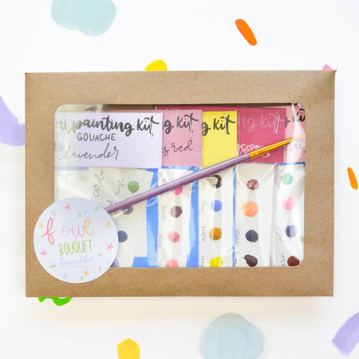 Lavender Chai Co. - Wholesale DIY Craft Kit - Mini Painting Kit Bundle- Flower Bouquet