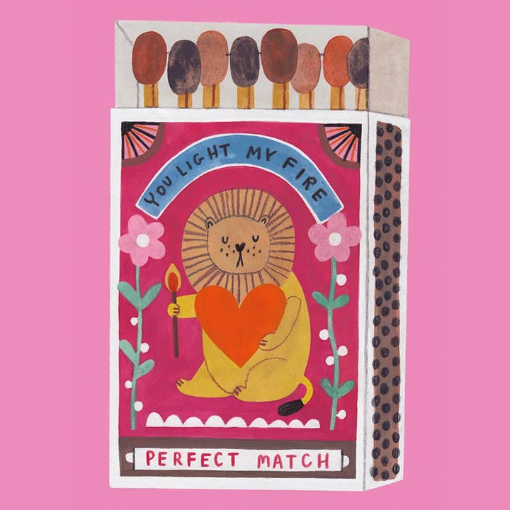 Daria Solak Illustrations – Großhandel Liebeskarte – Grußkarte „YOU LIGHT MY FIRE“2