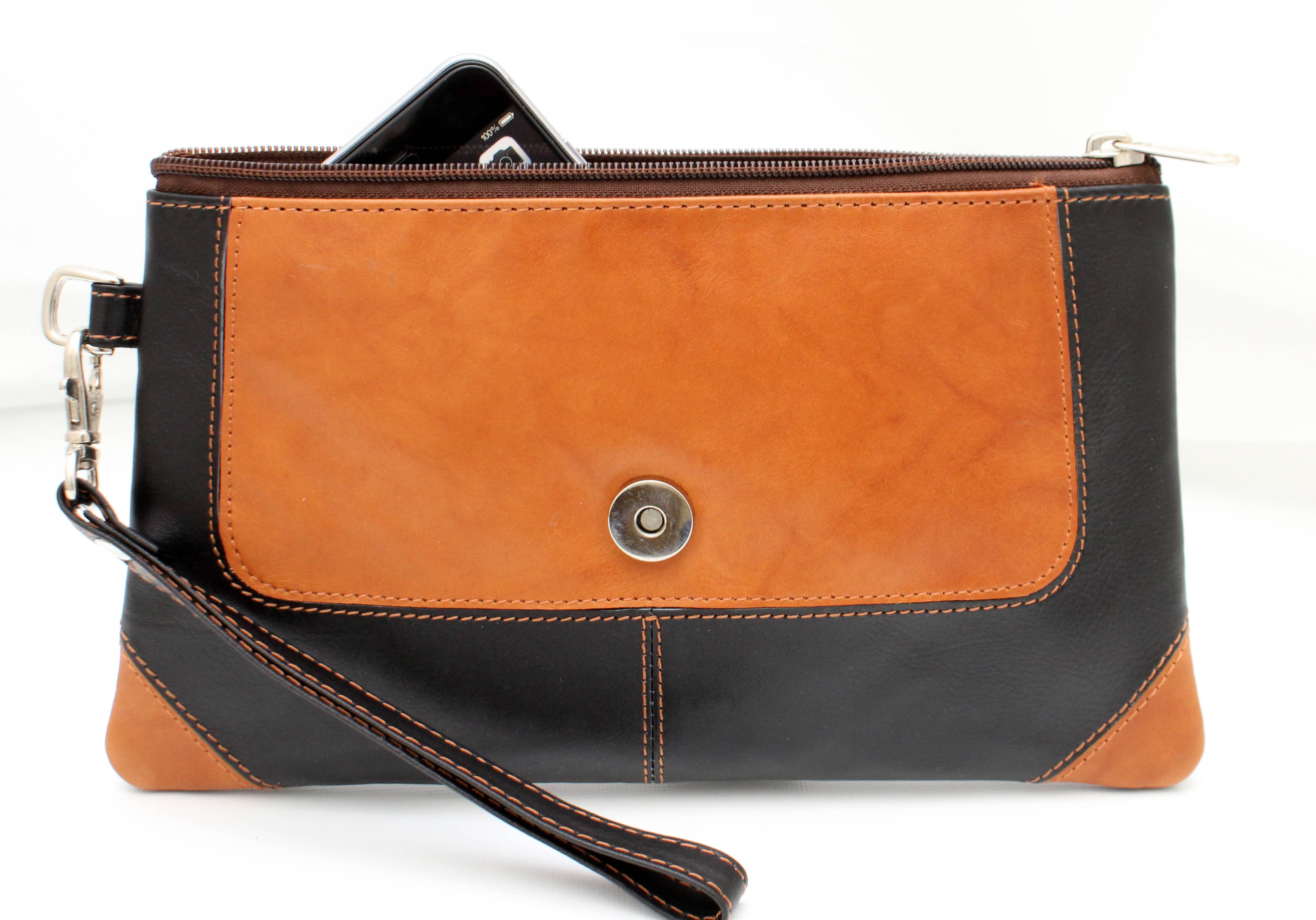 Ashlin Leather Boutique - Wholesale Wristlet - ASHLIN® | MID SIZED WRISTLET SMART PHONE COSMETICS | LEATHER10