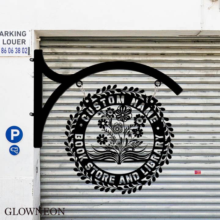 Arte de Parede Personalizada para Livraria & Biblioteca, Placa Suspensa para Livraria por atacado de Glow Neon
