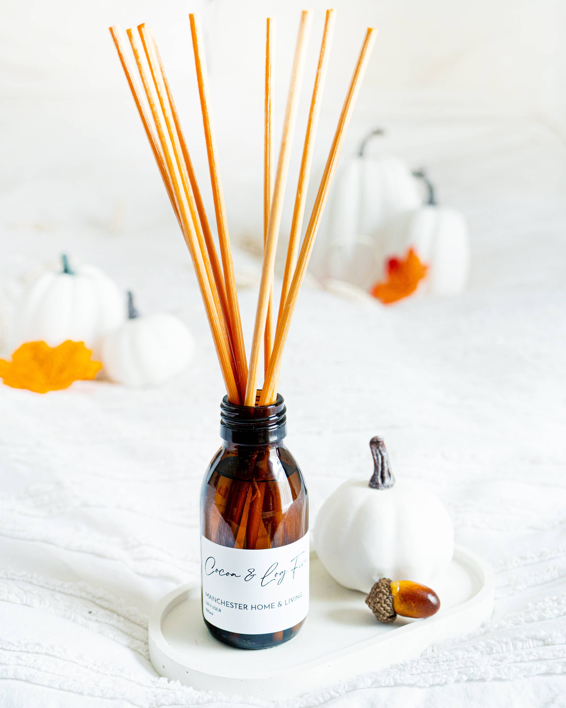Manchester Home & Living – wholesale Reed diffuser – Cocoa & Log Fire Reed Diffuser1