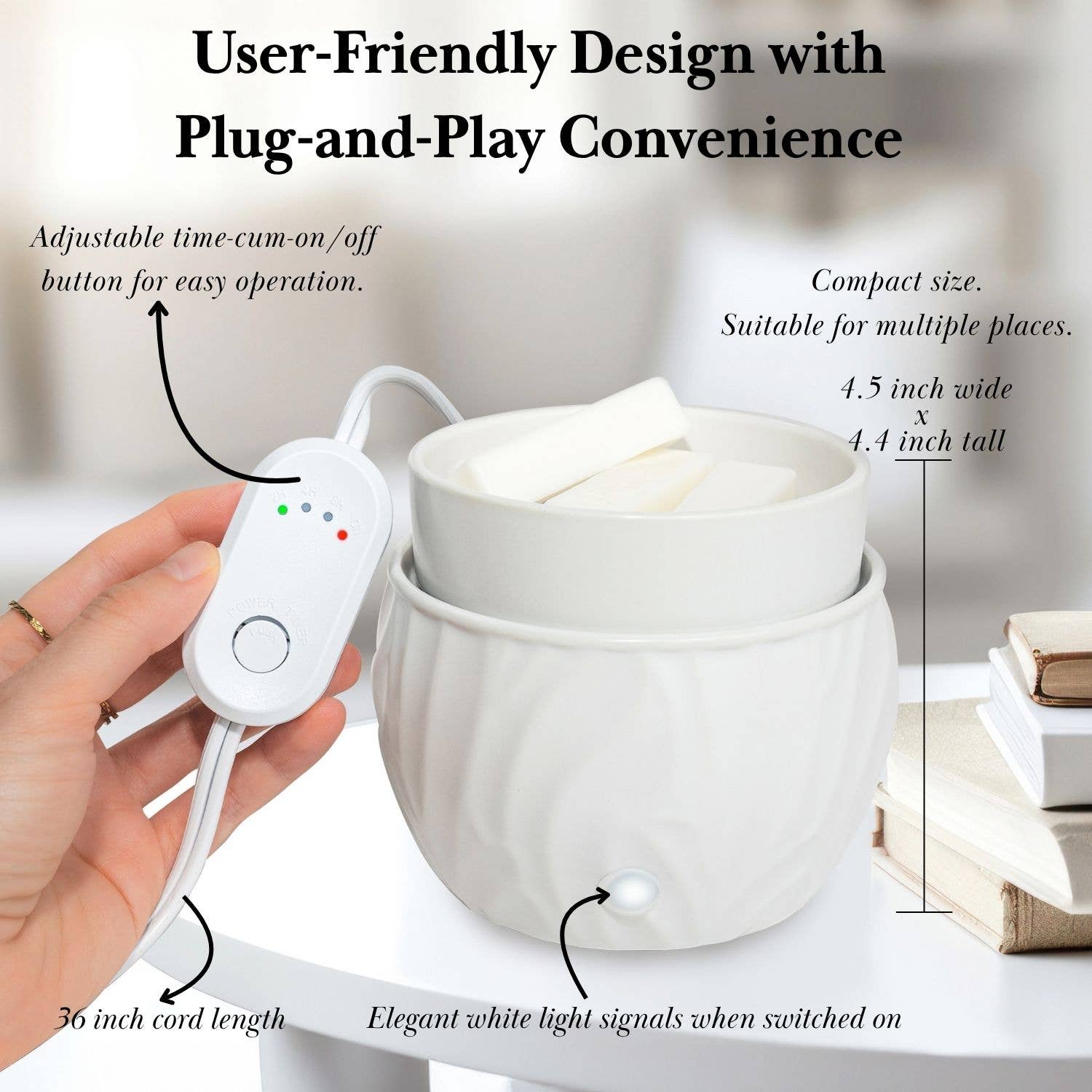 MVP Group International INC - Wholesale Wax Warmer - Colonial Candle 3-in-1 Electric Warmer with Timer, Black4