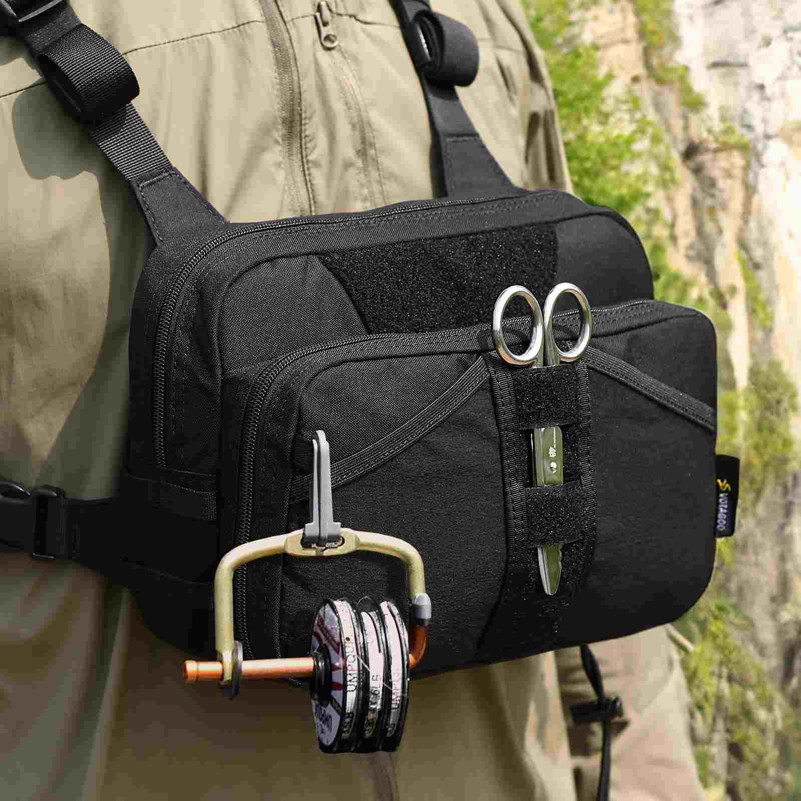 Antarctica Outdoors - Wholesale Sporting Accessories - Votagoo Fishing Chest Pack, Fly Fishing Bag for Men and Women, Tackle and Fly Boxes Storage Pack, Hunting Binocular Pack1